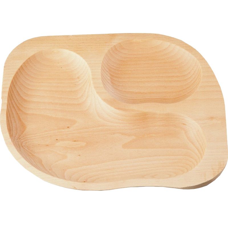 velký dřevěný talíř dubový - dvě místa