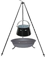 set trojnožka 1 m, rybí kotlík  6 L a ohniště